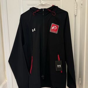 Utah Utes Under Armour Black and Red Men's Jacket